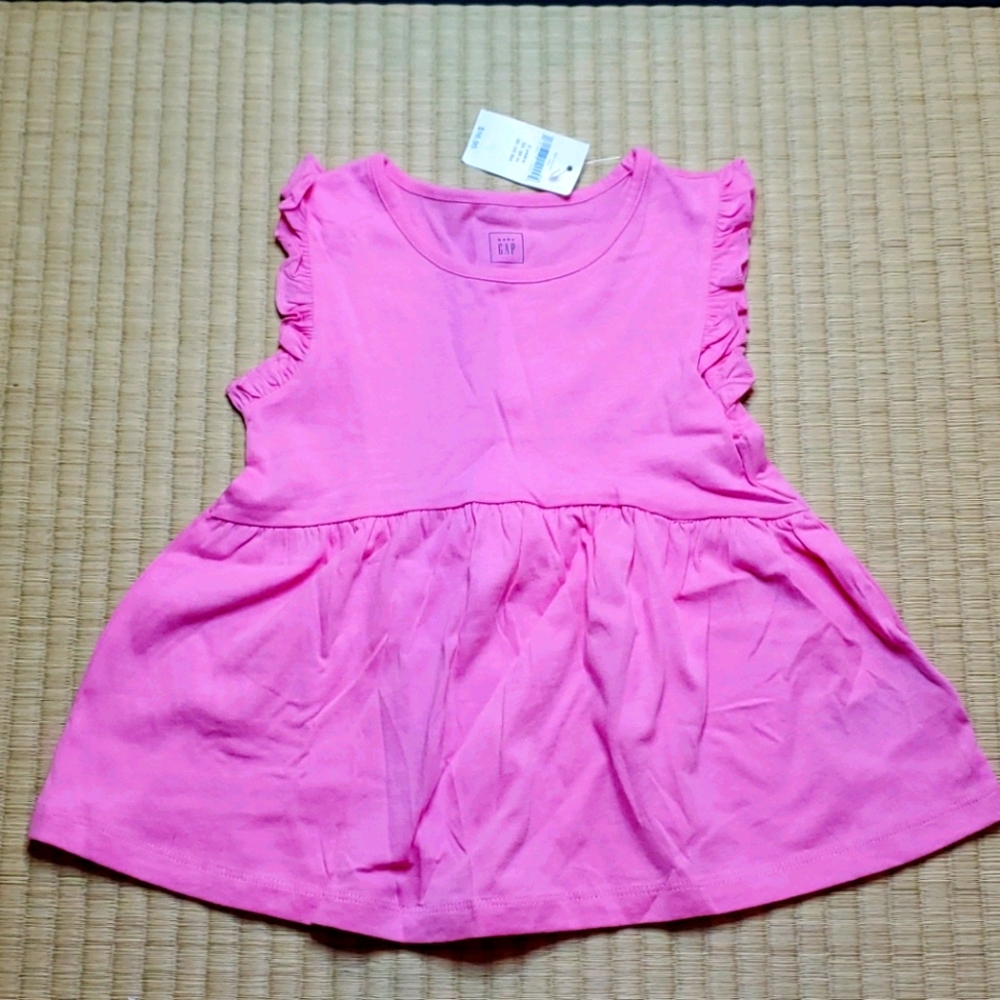 GAP Pink Flutter-Sleeve Babydoll Tank, girls 2T